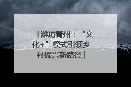 潍坊青州：“文化+”模式引领乡村振兴新路径